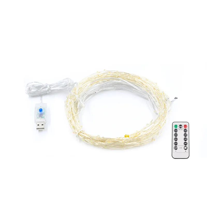 

Christmas Decoration LED String Light USB Power Remote Control Rainbow Curtain Light Family Wedding Party New Year Fairy Light
