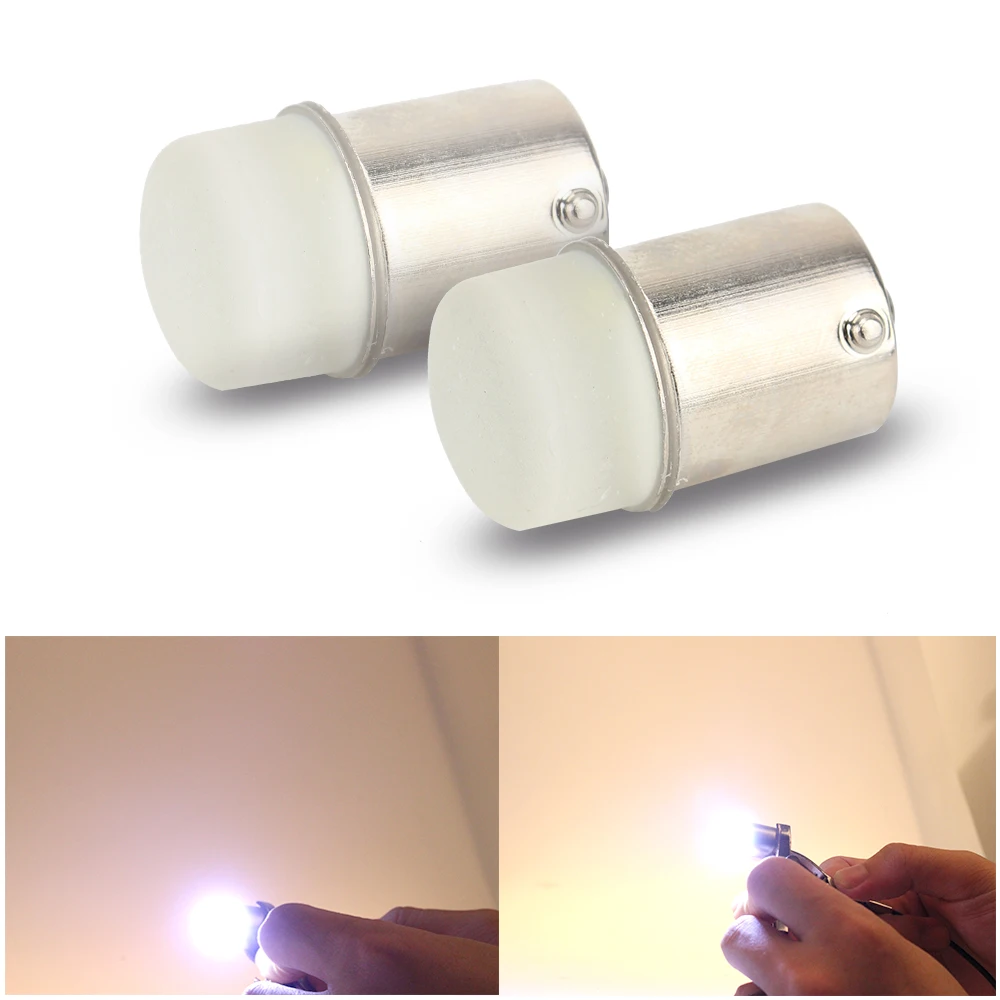 

LEEPEE Super Brighter Led Car Signal Lamp 12V 5W 3014-9SMD 1 Pair LED Bulb 1156 1157 DRL Daytime Running Light High Quality