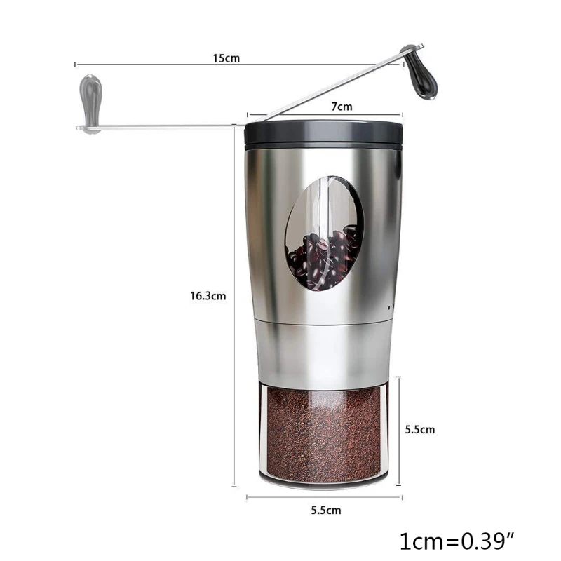 

Portable Manual Coffee Bean Grinder Hand Crank Mill Tool Handheld Coffee Grinding Machine Travel Camping Multifunction
