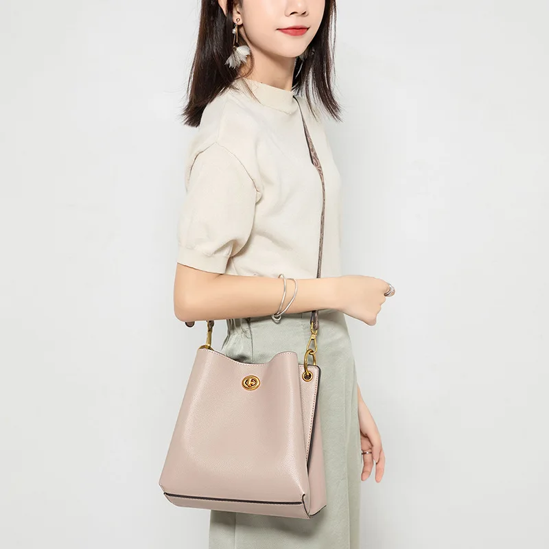 

Bags For Women 2020 Wide Shoulder Strap Hippie Bucket Bag Fashion Portable One Shoulder Messenger Bag