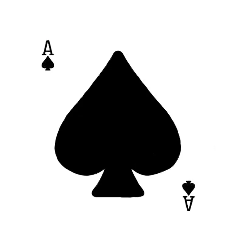 

LLY-2063 Cartoon Poker Ace of Spades Car Sticker PVC Auto Window Bumper Sunscreen Waterproof Cover Scratches Decals New Arrival