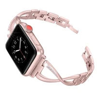 stainless steel strap for apple watch band 44mm40mm42mm38mm link bracelet metaldiamonds wrist belt iwatch 4 3 5 se 6 7