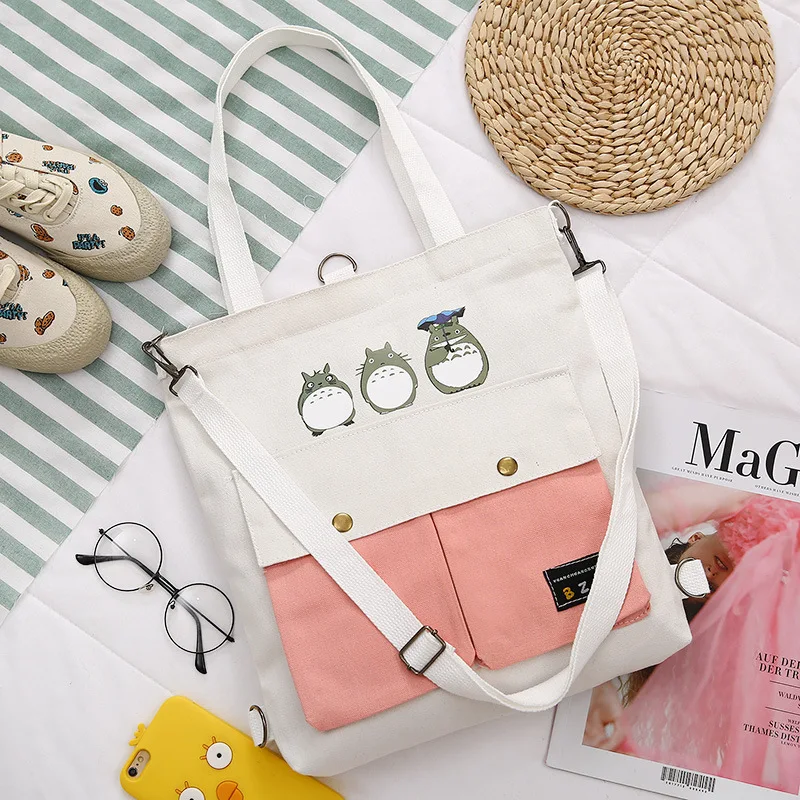 

Women Backpack 2020 New Fashion Cartoon Printing Female Cute Canvas Shoulder Bags Soft Girls Student Backpacks School Bags