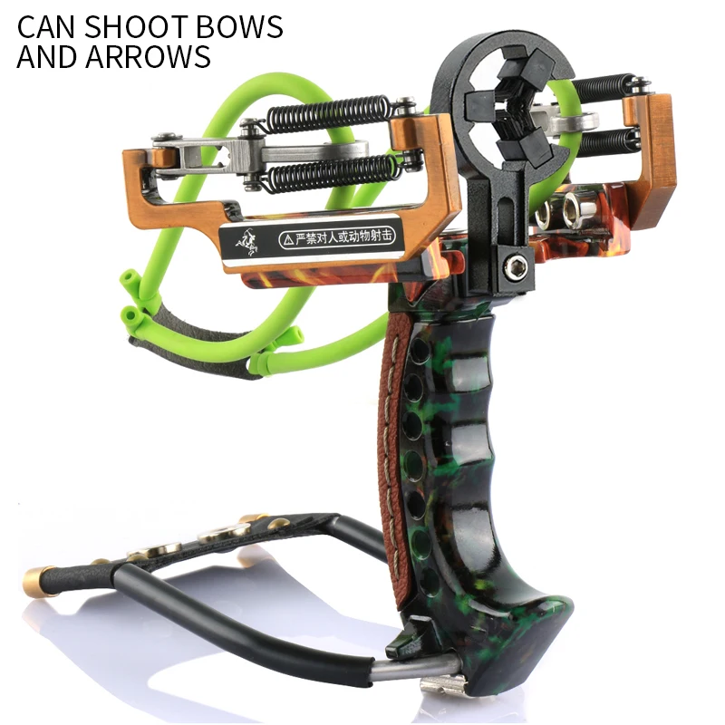 Большая Мощная Рогатка для стрельбы из лука сплав катапульты с резиновой лентой
