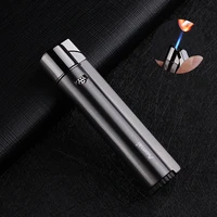 windproof metal turbo gas lighter high pressure direct injection blue flam cigar pipe lighters portable smoking gadgets for men