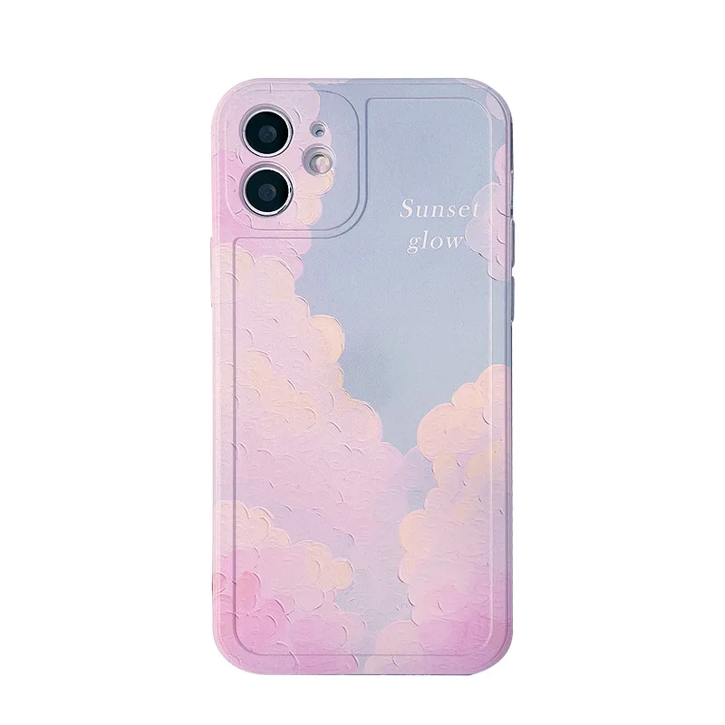 

Original gradient smudge evening sunset Apple mobile phone case simple, elegant and beautiful, suitable for all Apple models