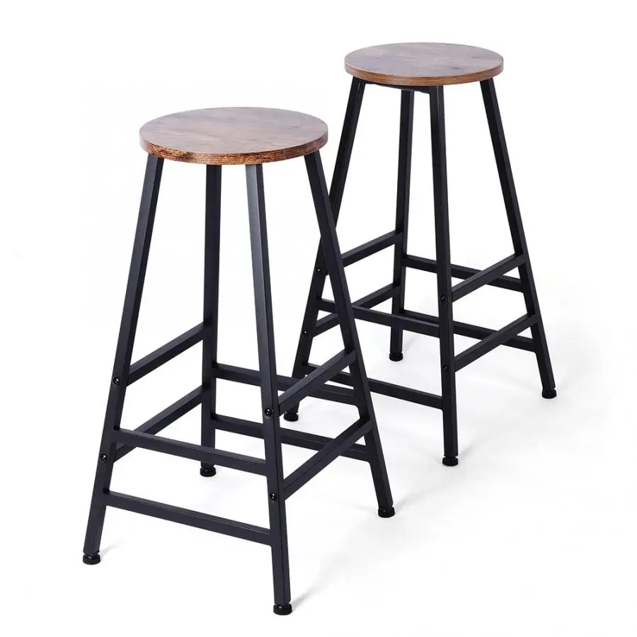 Барный стул барный мебель кухонный набор из 2 деревенских коричневых