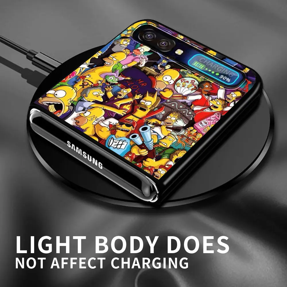 

Funny Homer fashion J-SImPsoN Cell Phone Case For Samsung Galaxy Z Flip 5G Cover ZFlip 6.7" Black PC Fold Hard Shell Coque Capa