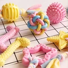 Игрушка для домашних животных, для маленьких собак, резиновая, устойчивая к укусам, игрушка для щенков, для чистки зубов, жевательная игрушка для дрессировки на открытом воздухе, жевательная игрушка