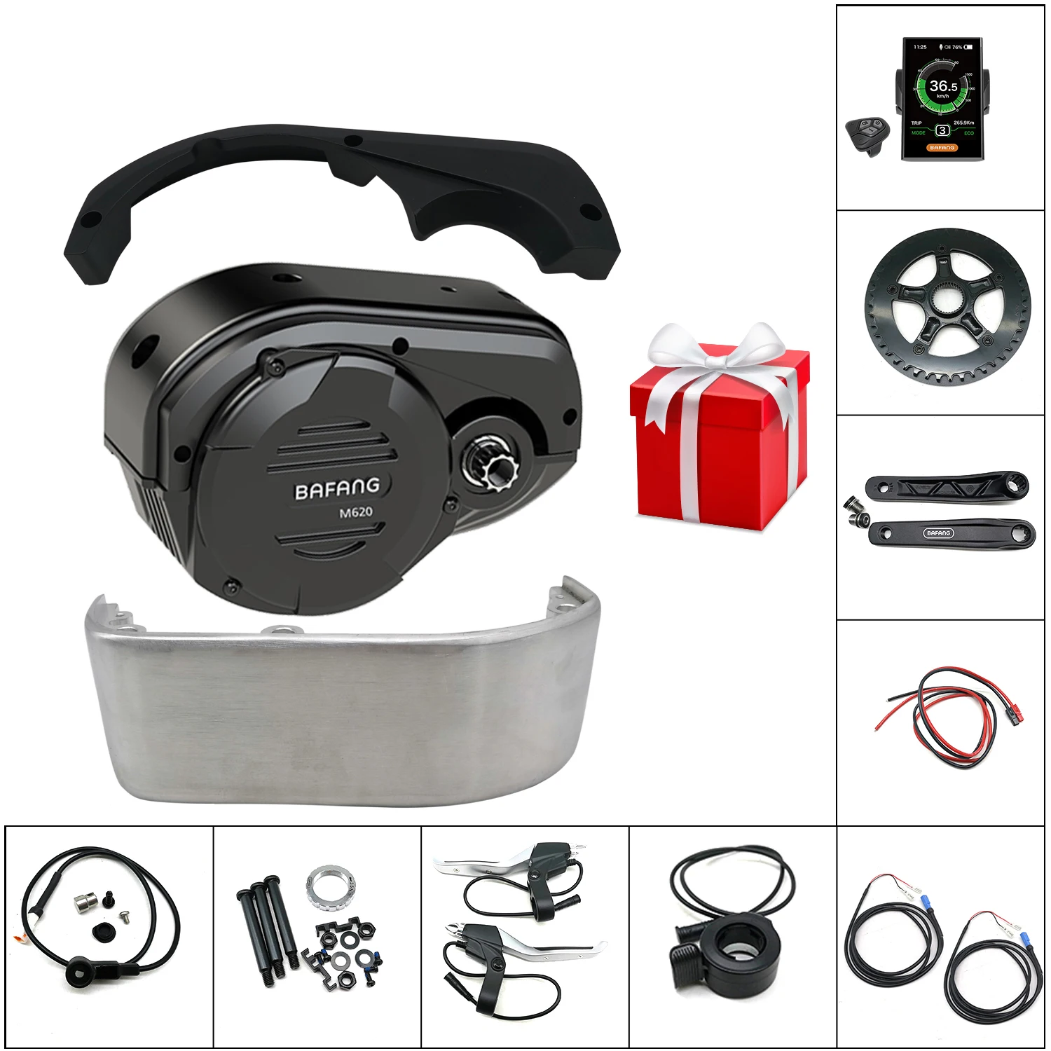 Комплект среднего привода Bafang для электровелосипеда, 48 В, 1000 Вт, мм, G510, 1000C, M620, с функцией освещения и датчика переключения передач