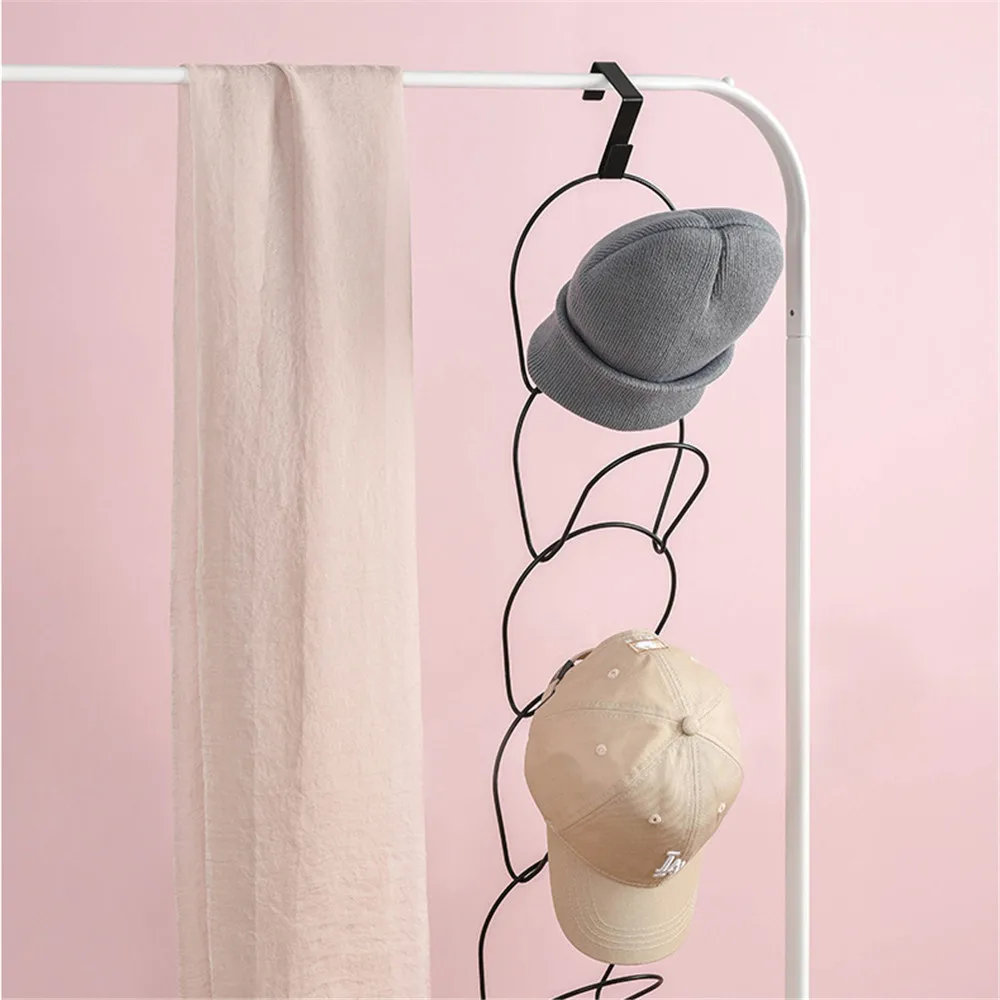 

5pcs/set Baseball Cap Rack Hat Display Holder Door Closet Clothes Scarf Towel Round Storage Shelf Home Organizer