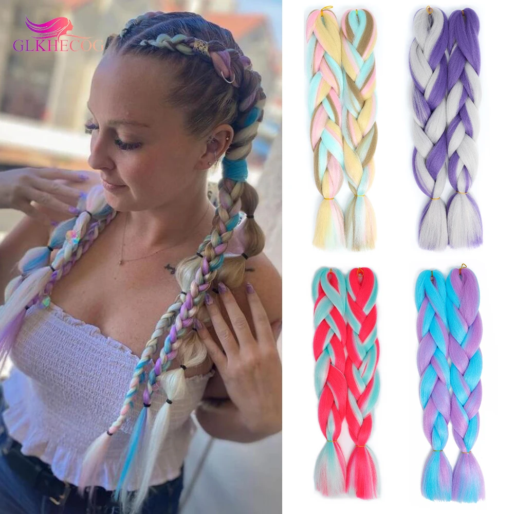 

Джамбо косы выражение волос длинные Омбре синтетические высокотемпературные косы волосы 24 дюйма африканские прямые косы оптовая продажа