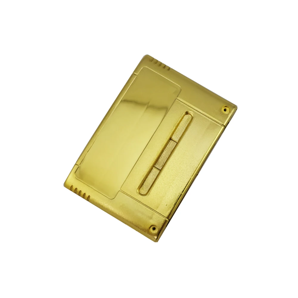 

10pcs Game Cartridge Replacement Plastic gold-plated card Shell For SNES game Console (US JP EU Version )