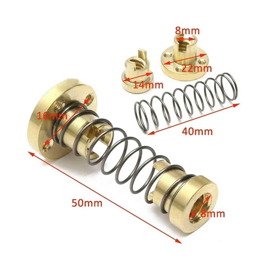 3Д принтер T8 анти ресницы пружинная гайка для свинцовых резьбовых штоков
