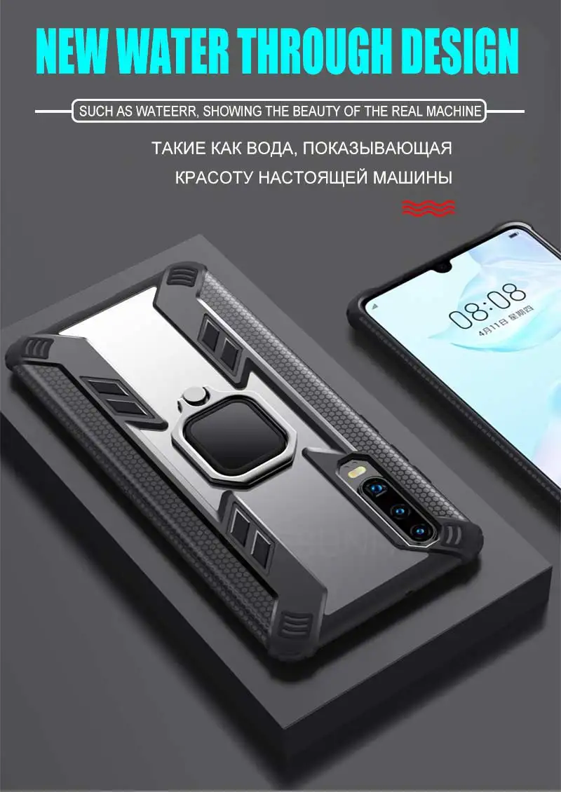 Роскошный защитный силиконовый чехол для телефона huawei P30 Pro mate 20X Honor 20 10 Lite 8X P Smart Y7 Y9 силиконовый чехол с кольцом