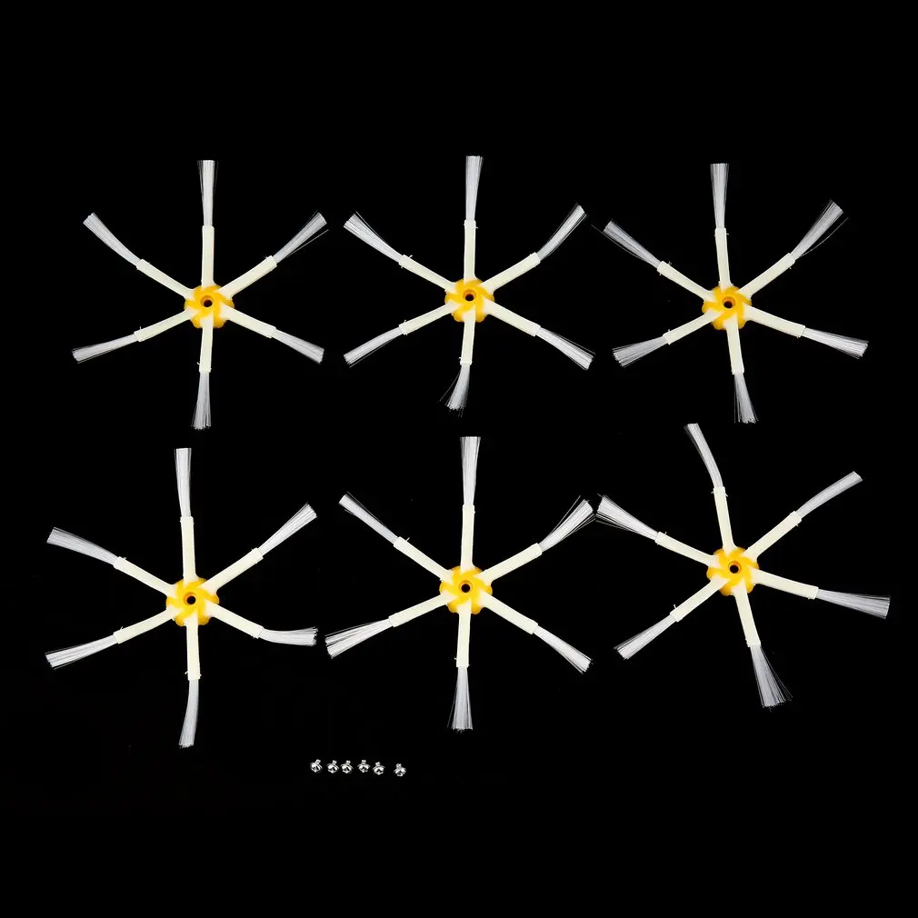 2 шт. 6 Вооруженные боковая щетка для подметания аксессуары робота-пылесоса