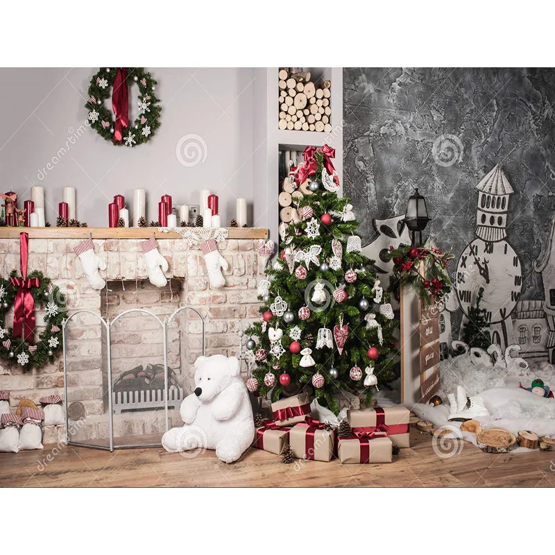 

Vinyl Custom Christmas Day Photography Backdrops Prop Christmas Festival Theme Photo Studio Background 202097SD-03