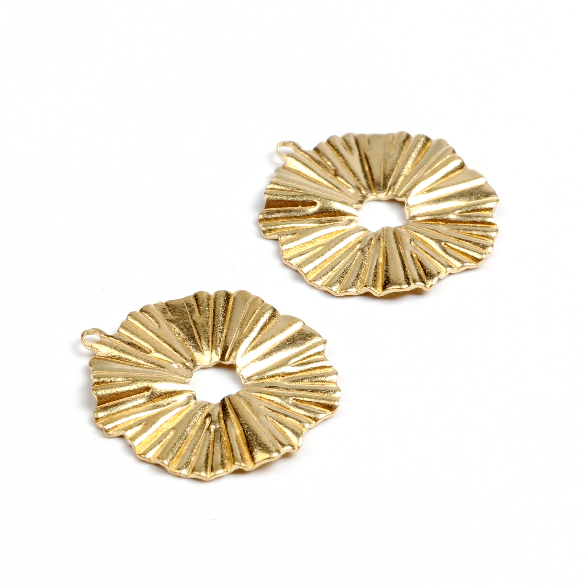 Латунные текстурированные подвески серьги из сырой латуни подвеска круглые