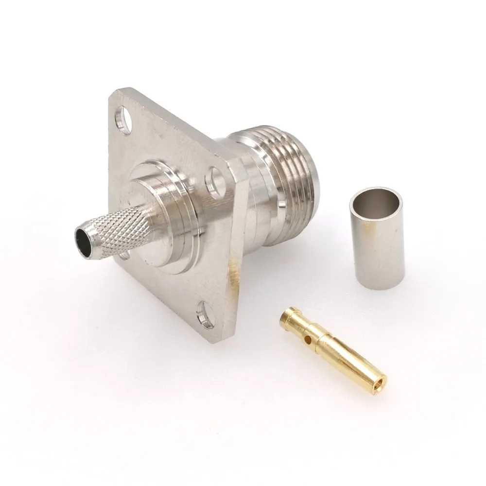 N гнездовой разъем для обжима панели RF кабеля RG58 LMR195 RG142|connector crimp|connectors for cablesconnector n