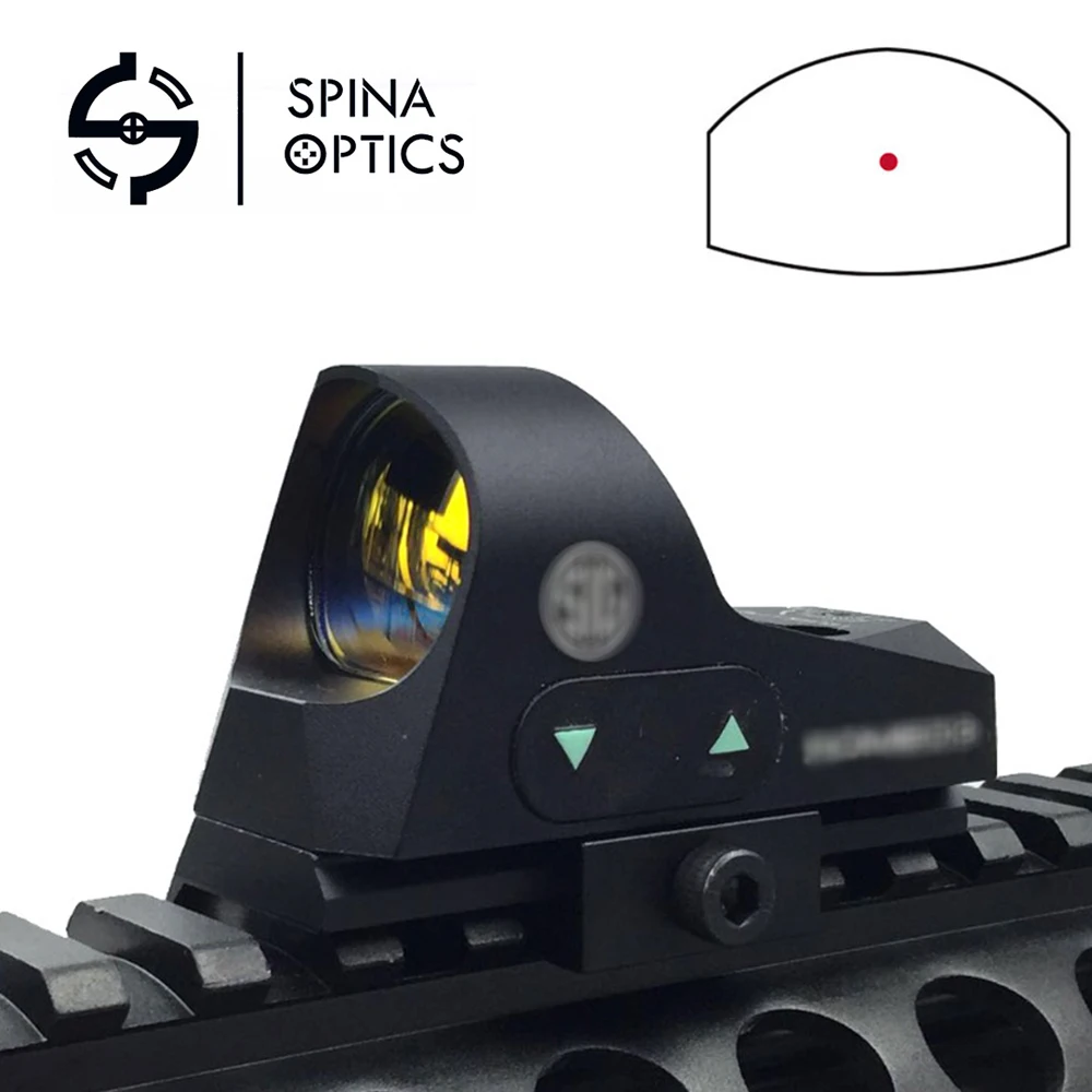 SPINA охотничий прицел 1x25 Mini Red Dot Sight 3 MOA Reflex страйкбол Сетка Scope с креплением Picatinny QD