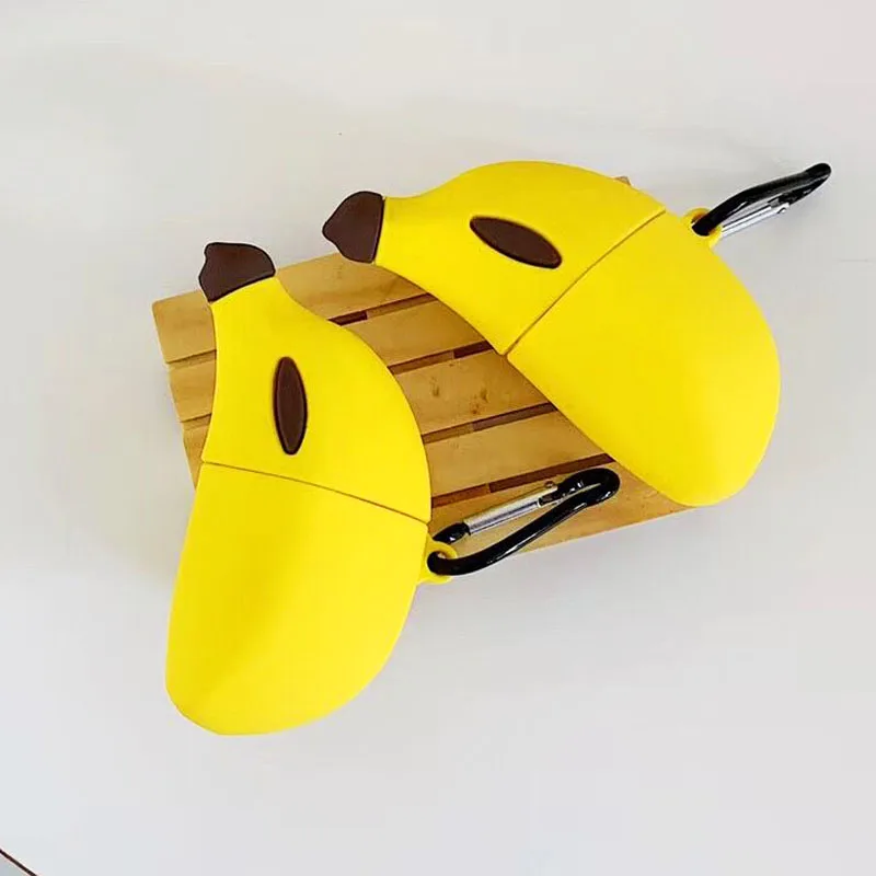 EKONEDA прекрасный банан защитный чехол для Airpods силиконовый мягкий матовый, резиновый чехол для Airpods
