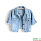 Куртка женская короткая с завышенной талией, болеро, приталенная тонкая джинсовая куртка, уличная одежда, пальто, одежда на осень