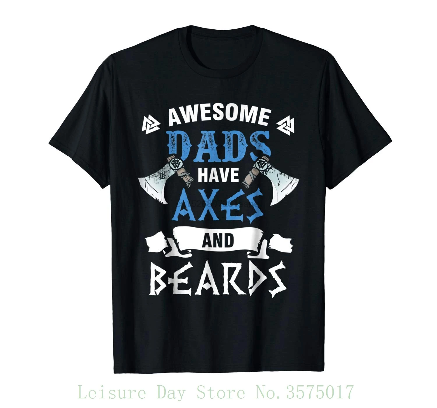 Vikings Awesome Dads есть топоры и бороды футболка хип хоп Новинка футболки Мужская