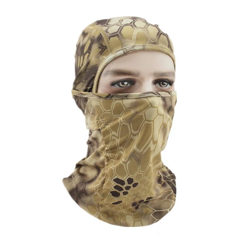 

Summer Cycling Men Balaclava Python Pattern Cool Tactics Cap Breathable Sun Protection Bandana Camouflage Scarf Motorcycle Mask