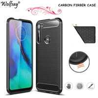 carbon fiber cover for motorola moto one fusion plus case shockproof silicone cover for moto one fusion plus case one fusion