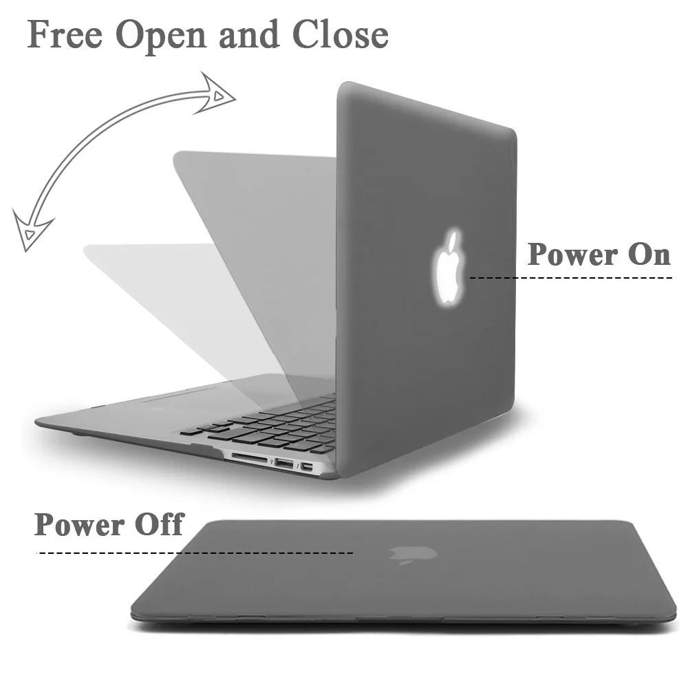 Чехол для ноутбука Apple Macbook Pro 13/15/Air 11/13/белый A1342 матово-серый жесткий защитный