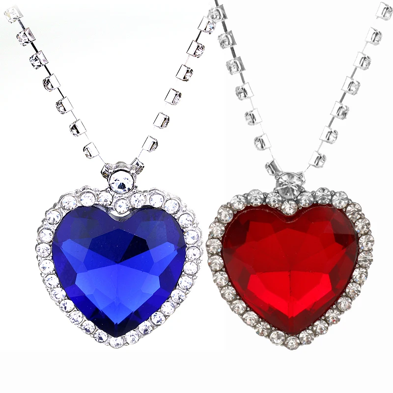 Ювелирные изделия хрустальные украшения для вечерние полые в форме сердца кулон