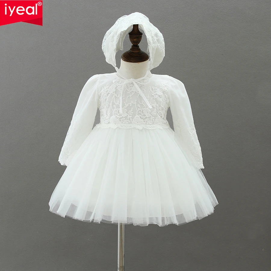 IYEAL для маленьких девочек Свадебная вечеринка платья крестильное платье