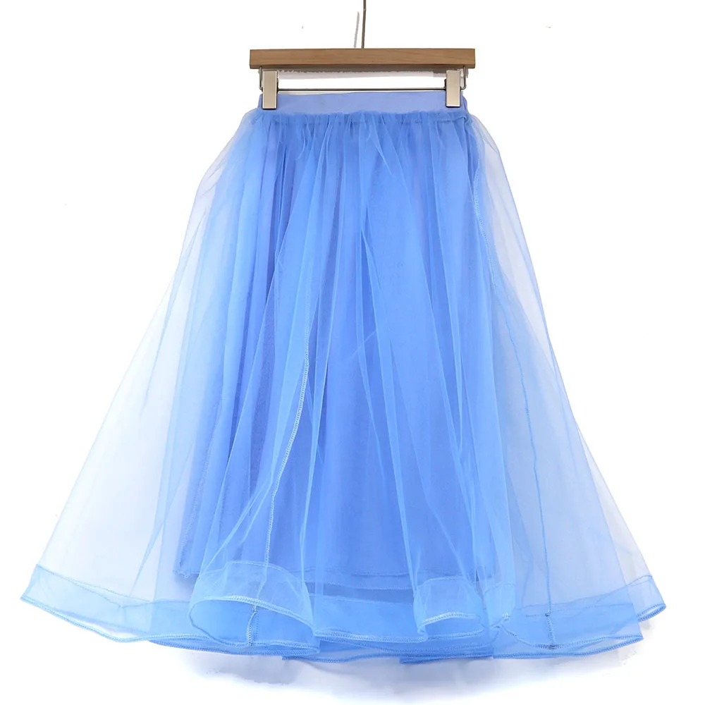 Женские юбки из тюля на заказ женская синяя длинная юбка макси с эластичной
