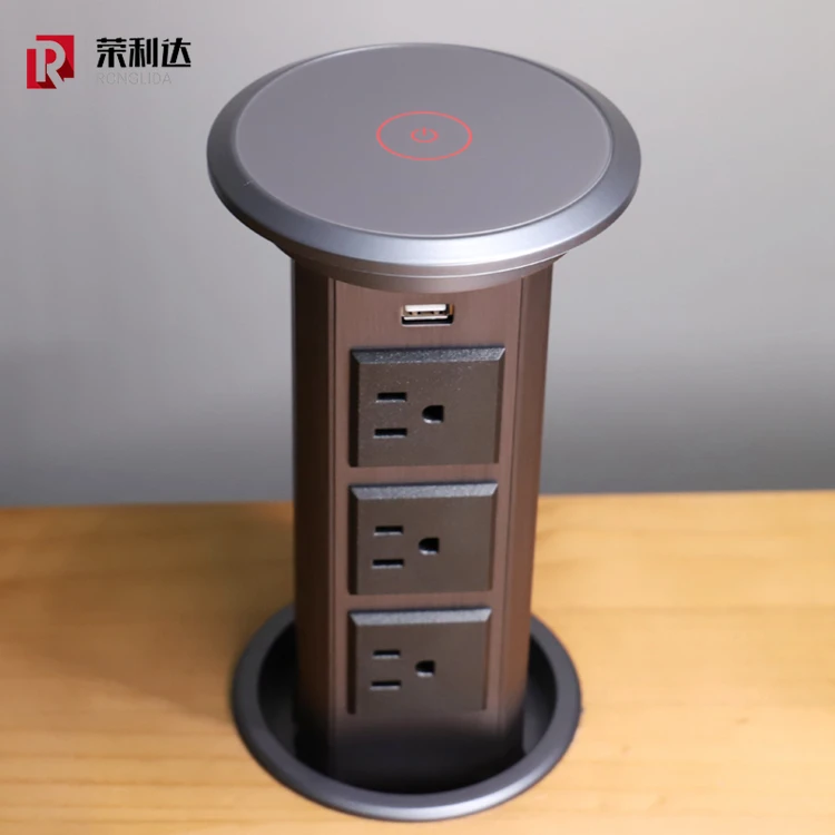 

electric outlet uk usb pop up desktop socket