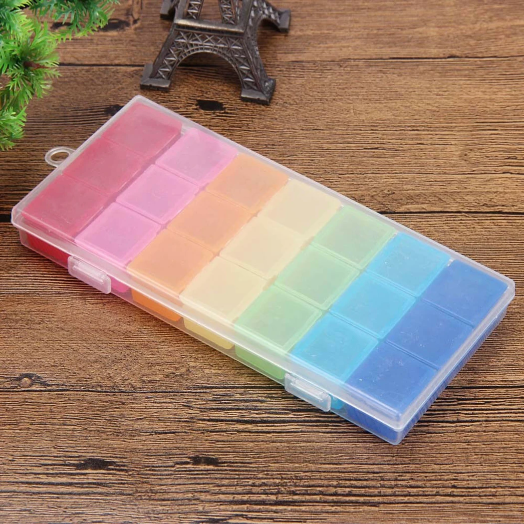 21 прозрачный ящик для хранения с одним слотом пластиковое Ювелирное кольцо