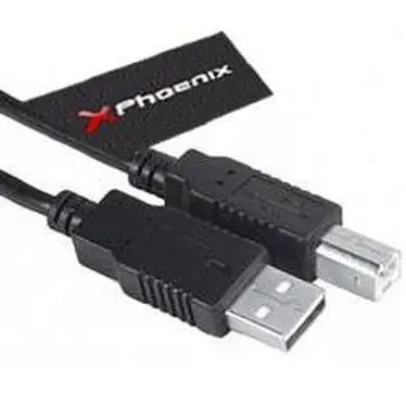 Кабель Феникс PHCABLEUSBAMBM1Y8M USB A MALE B AM/BM 1 8 M принтер черный| |