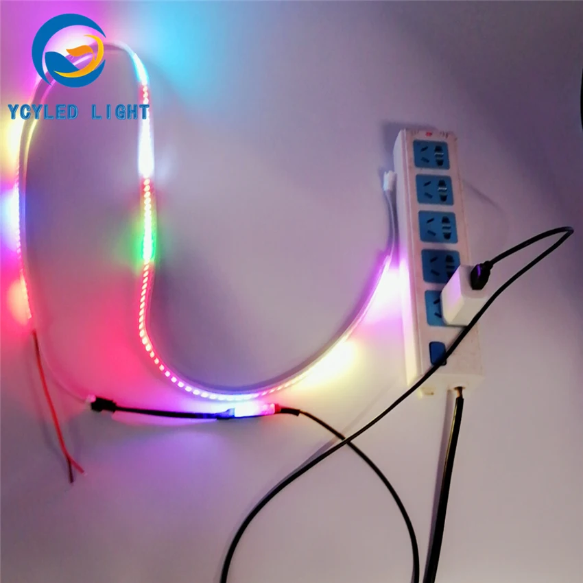1 м 5 в usb ws2812b 144 светодиодов цифровой программируемый адресуемый 5050smd rgb Светодиодные полосы света ws2812 Светодиодная лента с радиочастотным пультом дистанционного управления