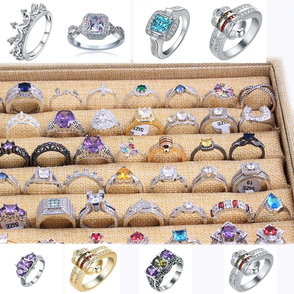 

Factory sales Clearance price Multi Styles men and women 925 Sterling silver Rings Size 6,7,8,9 Mixed10pcs/lot