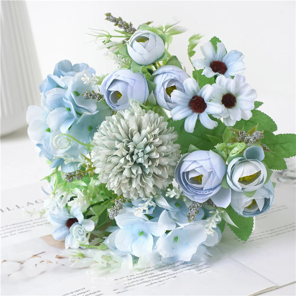 

3 Pcs Mini Tea Rose Bud Artificial Flowers for Wedding Home Decoration Jewelry Accessories Scrapbooking Diy Craft Supplies