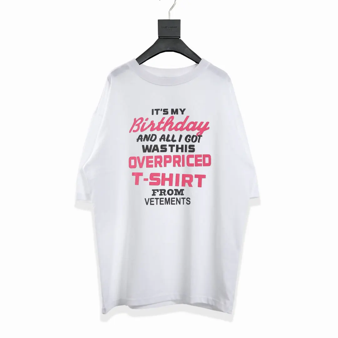 

High street new VTM vehicles short sleeve OS loose casual hip hop lovers short sleeve t-shirt men and women fashion