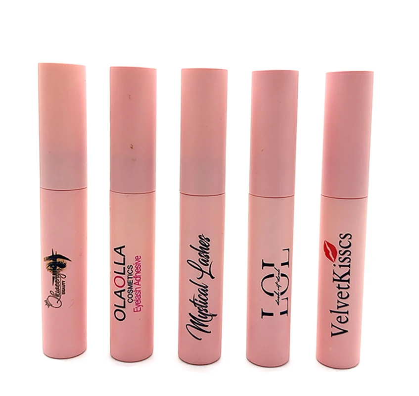 Пользовательский розовый клей для ресниц в бутылке частная этикетка латексный