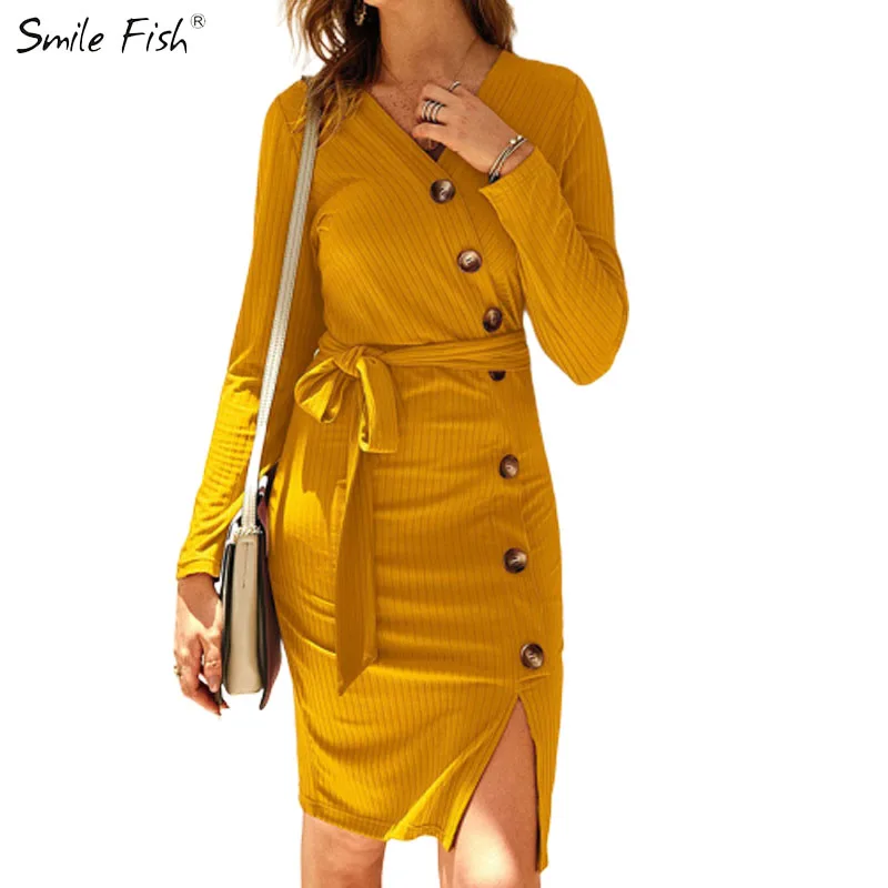 Элегантные офисные женские туфли вязаное платье для женщин пуговицы пояса юбки