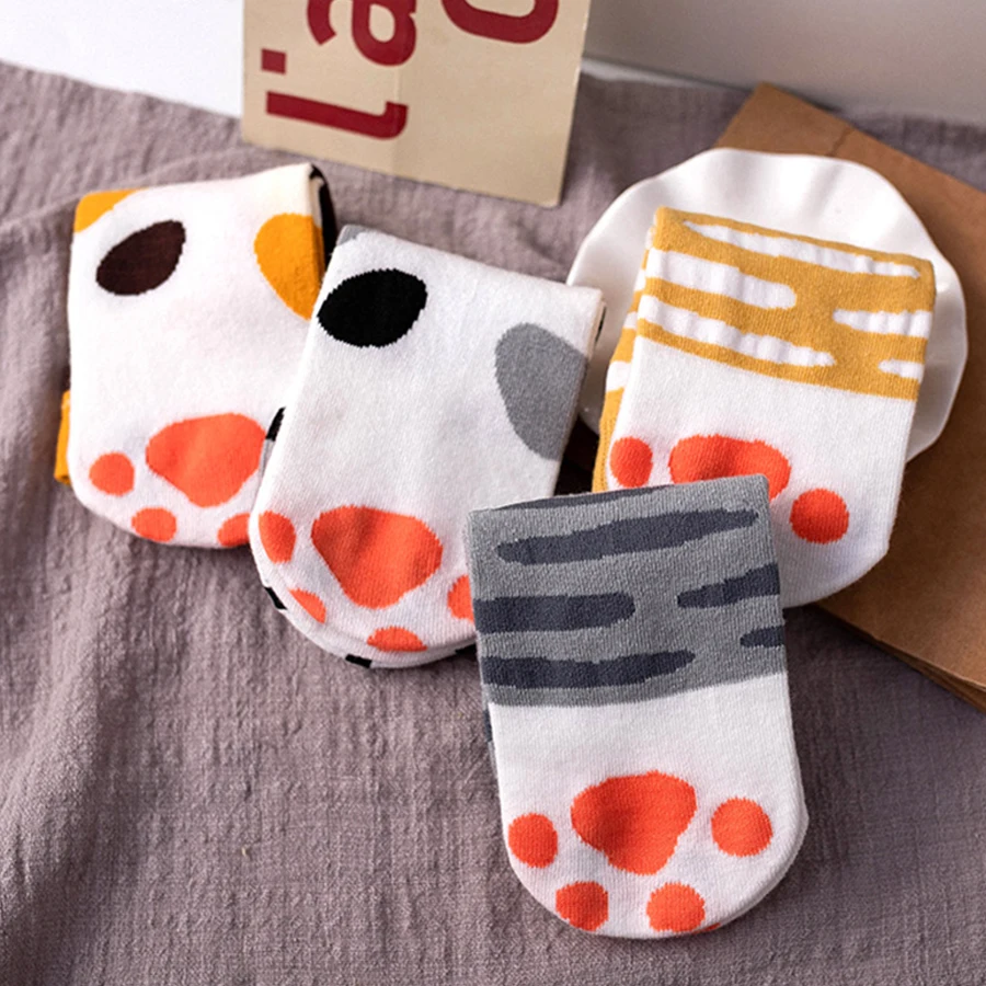 Носки женские хлопковые в стиле Харадзюку повседневные короткие разноцветные