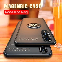 luxury liquid silicone ring holder phone case samsung galaxy s20 ultra 21 plus s10 s9 a71 a70 a51 a50 note10 magnetic back cover