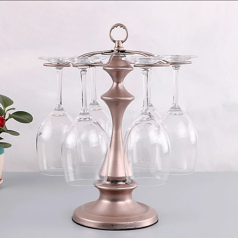 

Metal Wine Cup Rack Hanging Bar Home Upside Down Cup Decor Display Stand Drinking Glass Stemware Goblets Holder Iron Wire