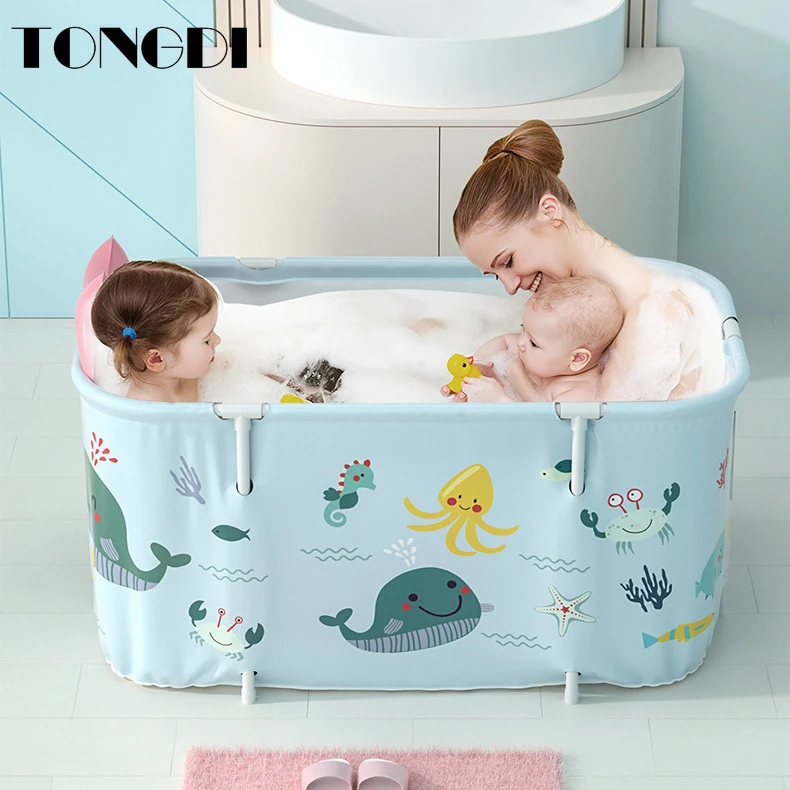 

Eco-friendly Folding 140cm Bathtub Bath Tub Fabric Bracket Adult Insulated Large Household Thick Portable For All Season Summer