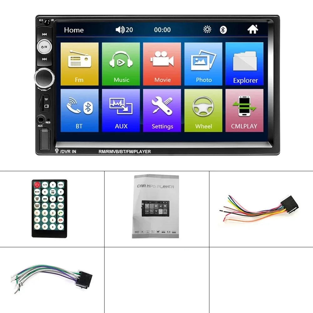

2 Din Car Radio 7" HD Autoradio Multimedia Player 2 DIN Touch Screen Auto audio Car Stereo MP5 Bluetooth USB TF FM Camera