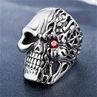 Мужское кольцо с черепом, в готическом стиле, с одним глазом