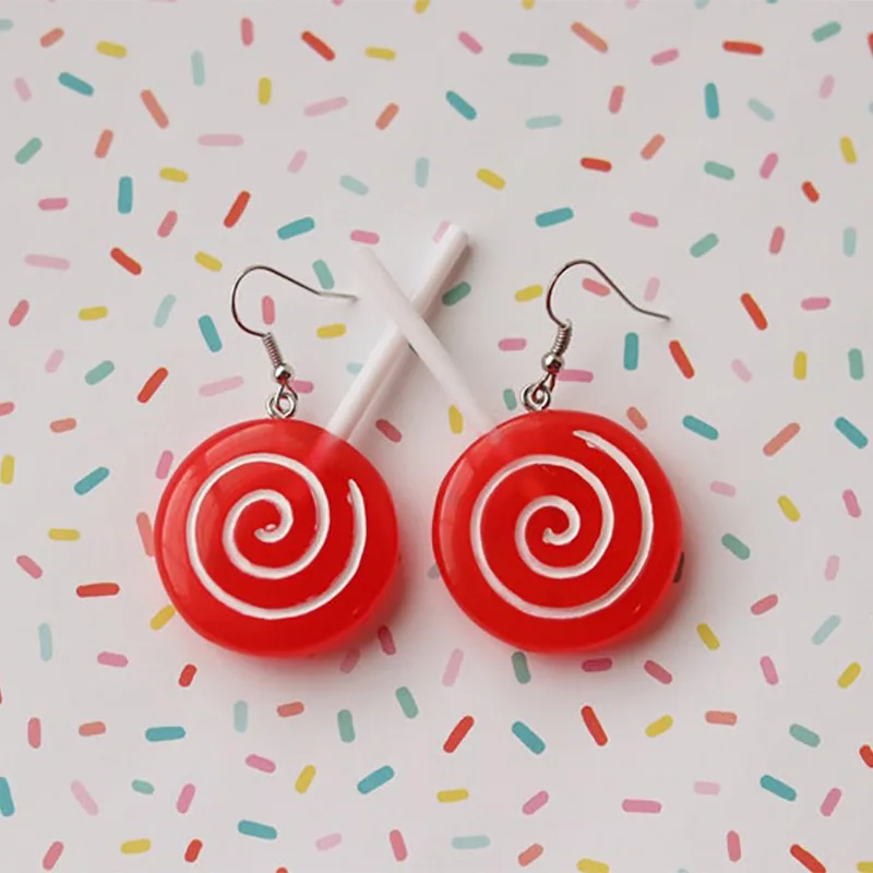 Новинка 2021 серьги-гвоздики в виде леденца украшения | Украшения и аксессуары