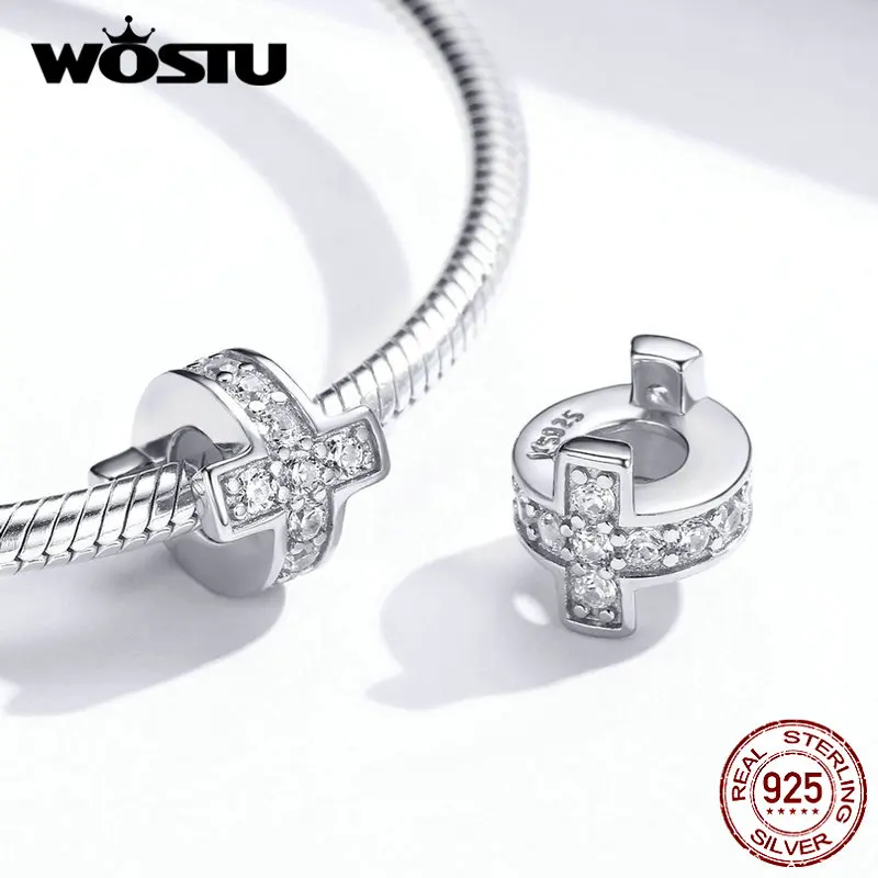 WOSTU настоящая 925 пробы Серебряная Силиконовая пробка многоцветная эмалированная прокладка Шарм Подходит браслет браслеты Изготовление ювелирных изделий